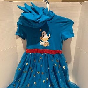 Blue Sonic the Hedgehog Kids Costume Dress